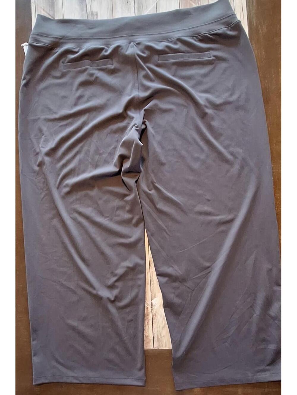 Stylus NWT Women’s Plus Sz 3X Wide Leg Stretchy Spandex Highland Gray Pants - Picture 2 of 9